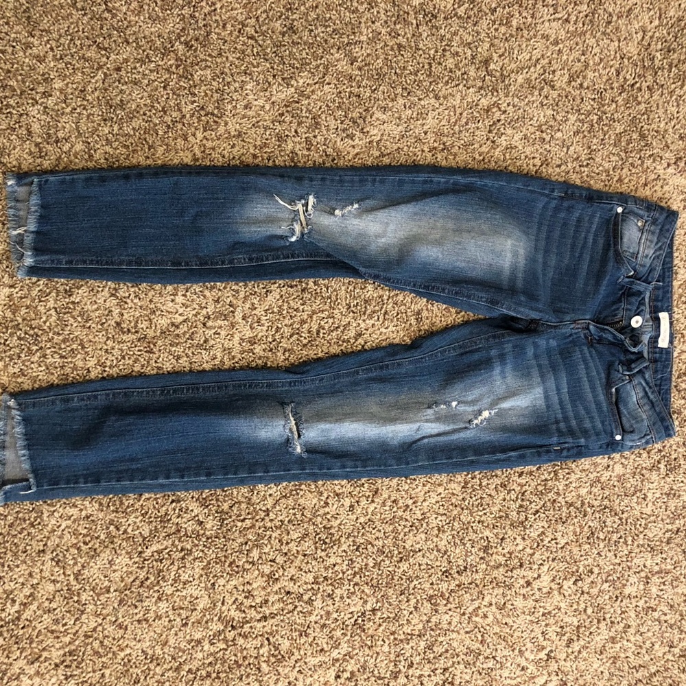 sky and sparrow blue ripped jeans size 24
